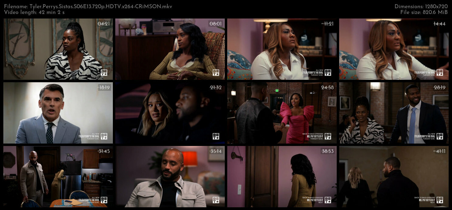 Tyler Perrys Sistas S06E13 720p HDTV x264 CRiMSON TGx