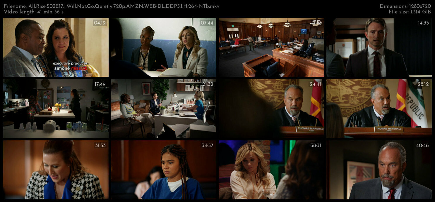 All Rise S03E17 I Will Not Go Quietly 720p AMZN WEB DL DDP5 1 H 264 NTb TGx