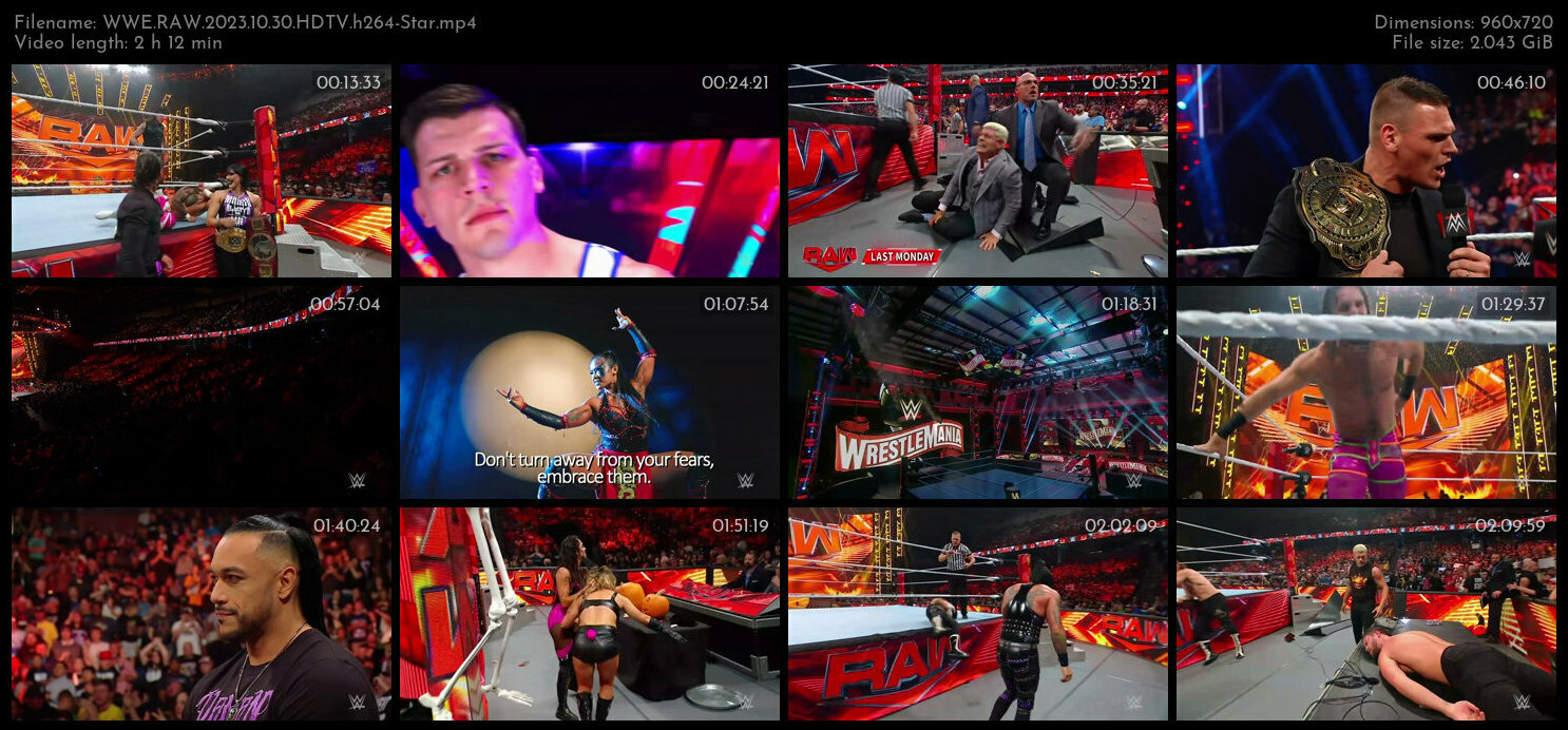 WWE RAW 2023 10 30 HDTV h264 Star TGx