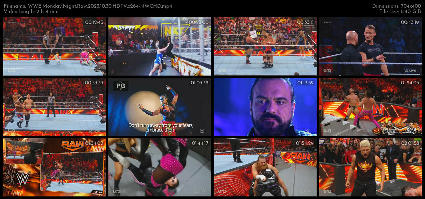 WWE Monday Night Raw 2023 10 30 HDTV x264 NWCHD TGx