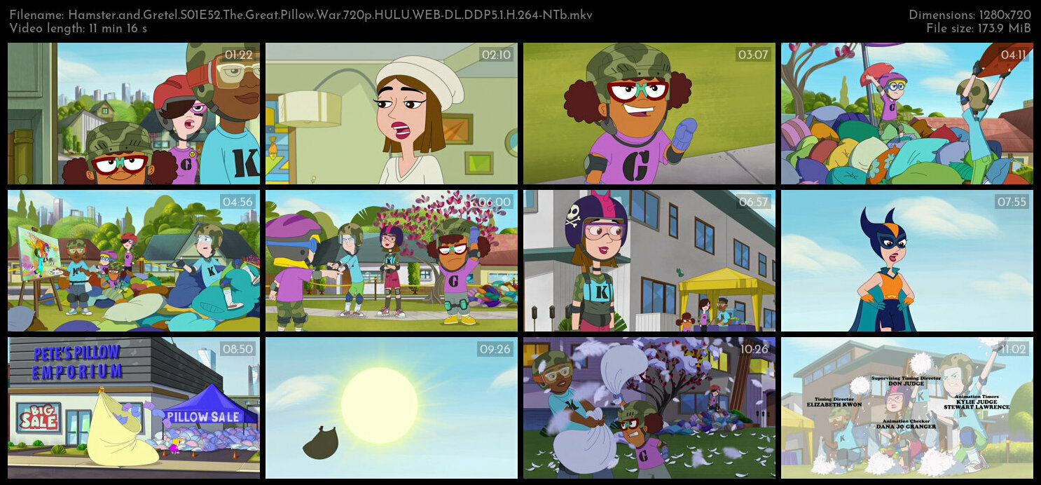 Hamster and Gretel S01E52 The Great Pillow War 720p HULU WEB DL DDP5 1 H 264 NTb TGx