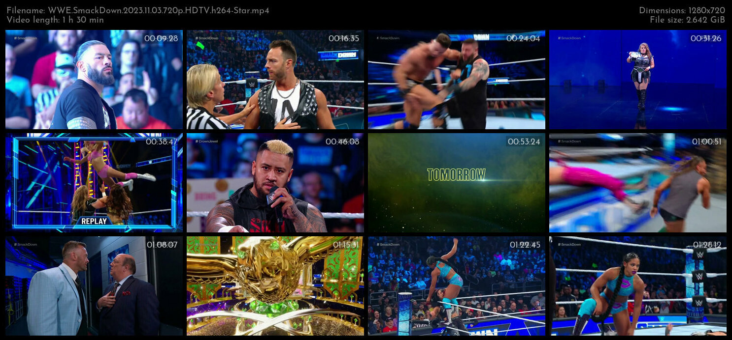 WWE SmackDown 2023 11 03 720p HDTV h264 Star TGx