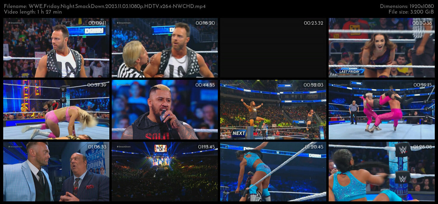 WWE Friday Night SmackDown 2023 11 03 1080p HDTV x264 NWCHD TGx