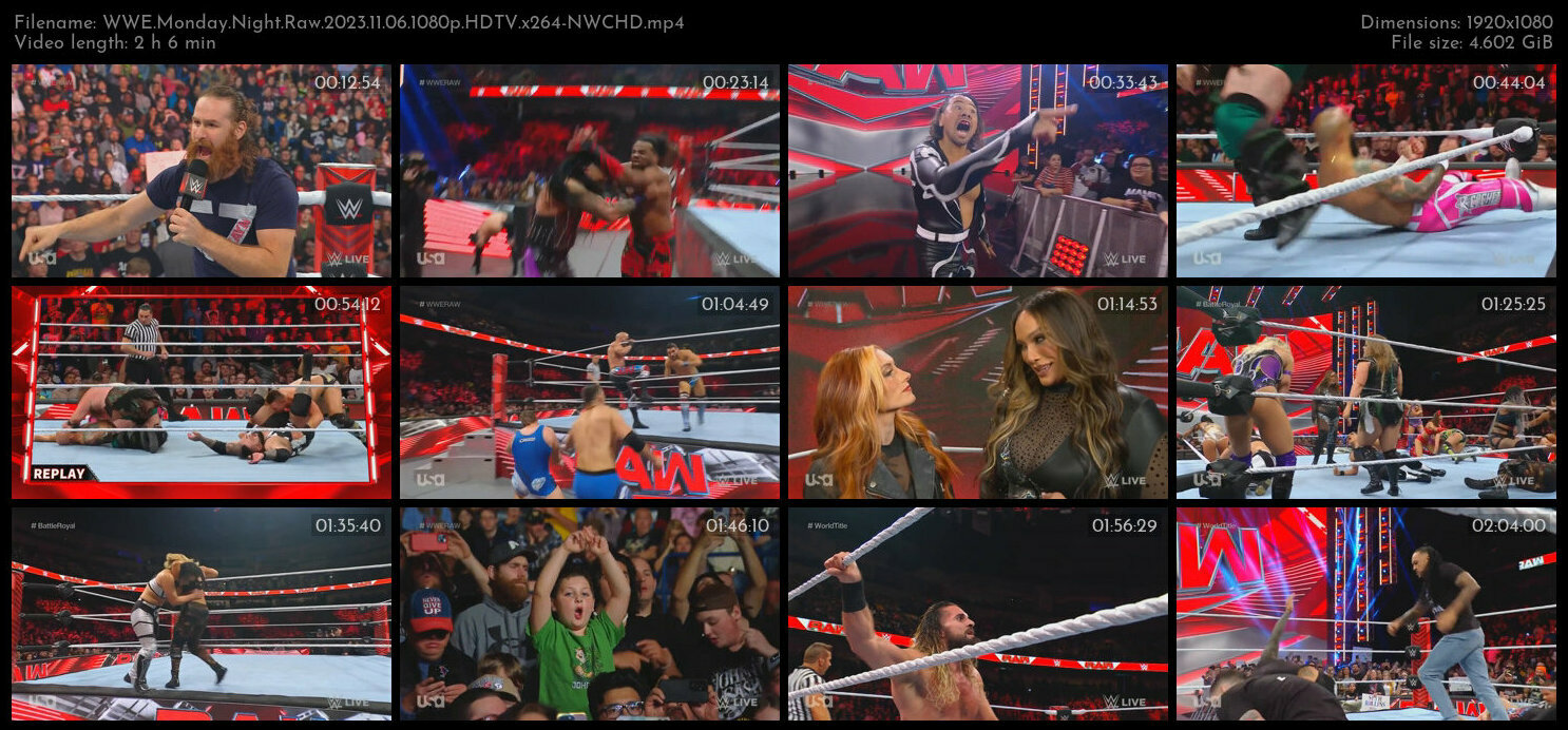 WWE Monday Night Raw 2023 11 06 1080p HDTV x264 NWCHD TGx