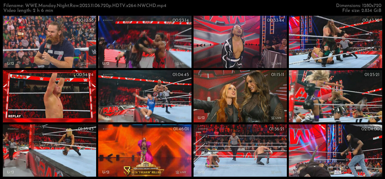 WWE Monday Night Raw 2023 11 06 720p HDTV x264 NWCHD TGx