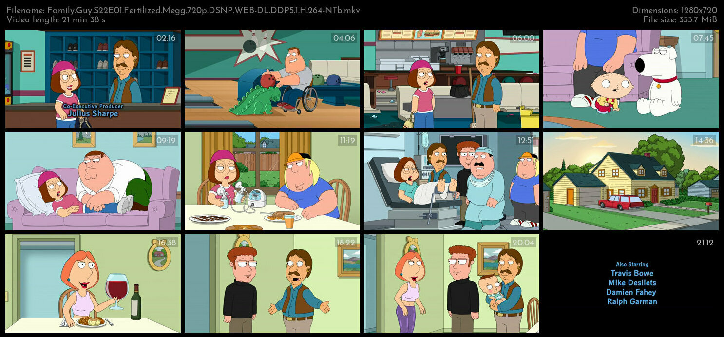 Family Guy S22E01 Fertilized Megg 720p DSNP WEB DL DDP5 1 H 264 NTb TGx
