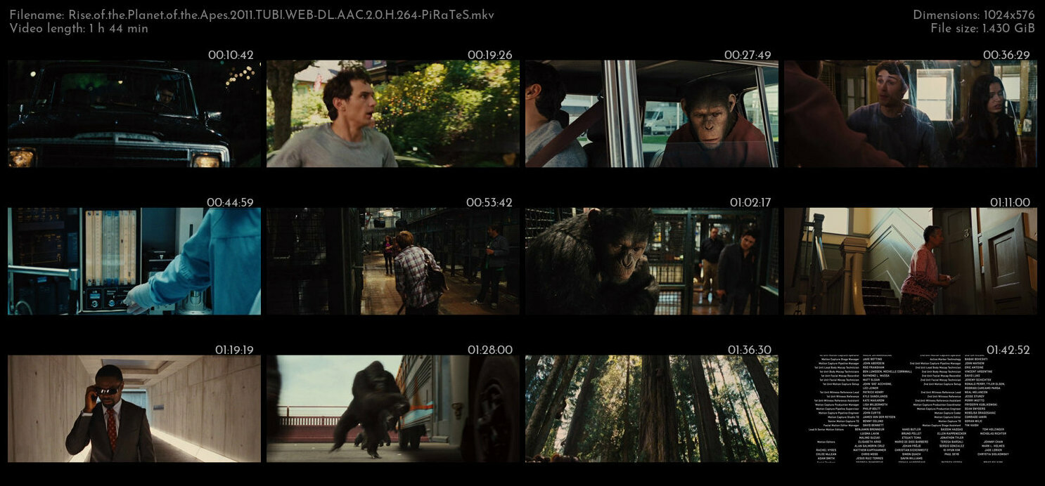 Rise of the Planet of the Apes 2011 TUBI WEB DL AAC 2 0 H 264 PiRaTeS TGx