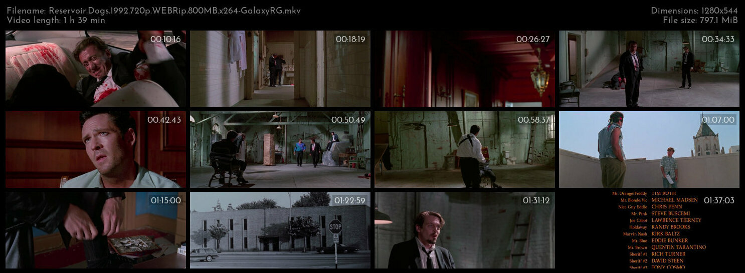 Reservoir Dogs 1992 720p WEBRip 800MB x264 GalaxyRG