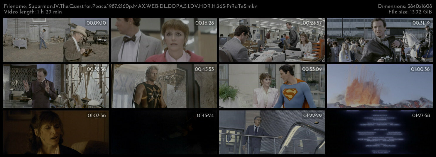 Superman IV The Quest for Peace 1987 2160p MAX WEB DL DDPA 5 1 DV HDR H 265 PiRaTeS TGx