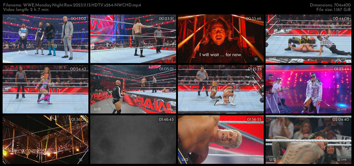 WWE Monday Night Raw 2023 11 13 HDTV x264 NWCHD TGx