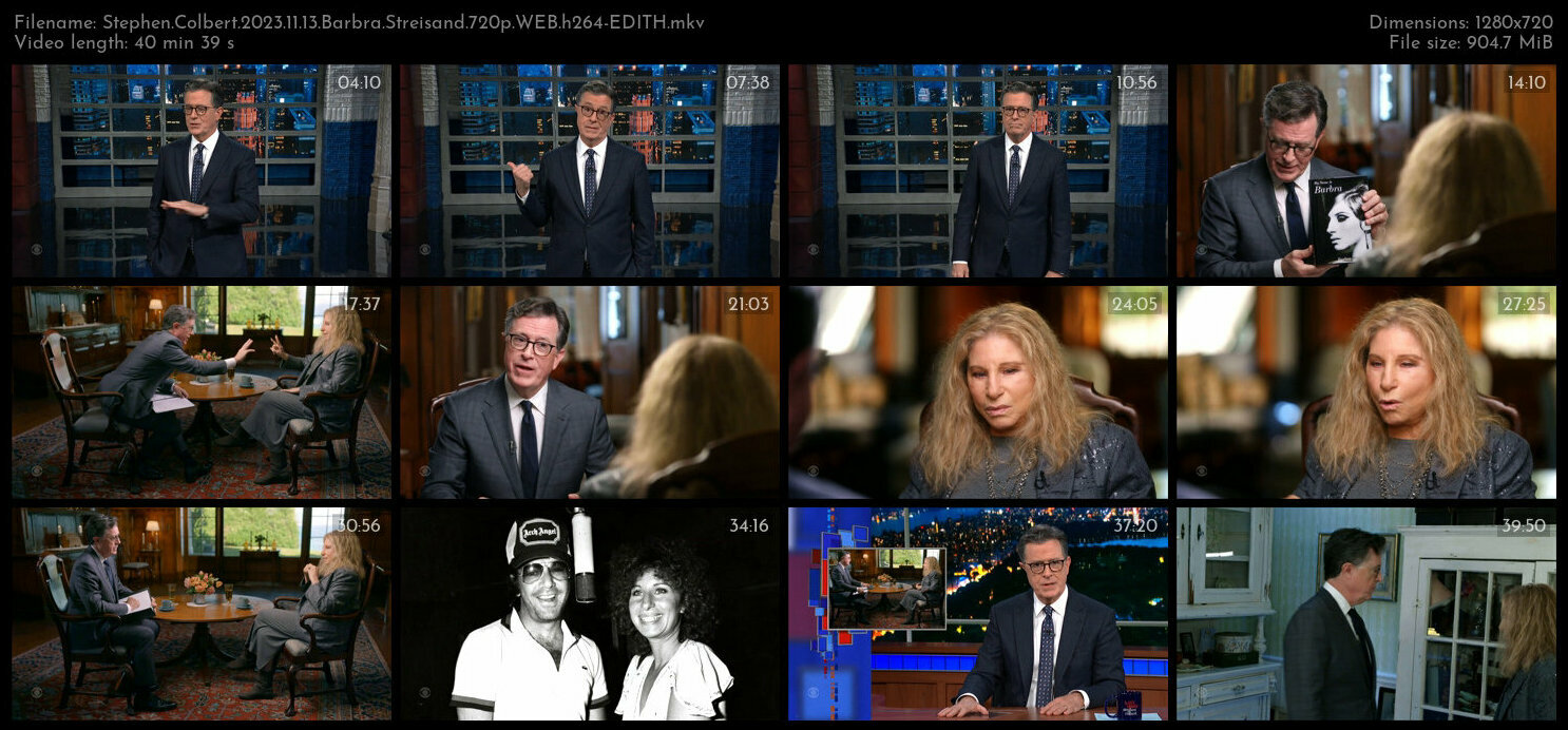 Stephen Colbert 2023 11 13 Barbra Streisand 720p WEB h264 EDITH TGx