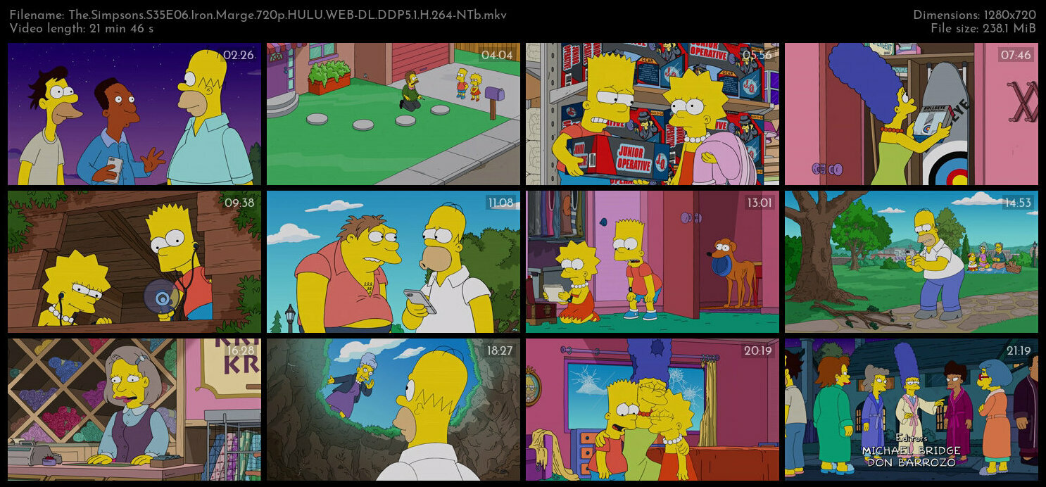 The Simpsons S35E06 Iron Marge 720p HULU WEB DL DDP5 1 H 264 NTb TGx