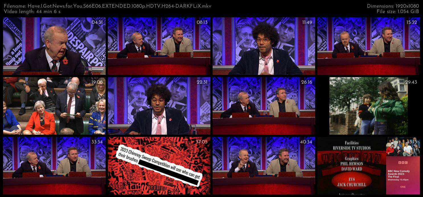 Have I Got News for You S66E06 EXTENDED 1080p HDTV H264 DARKFLiX TGx