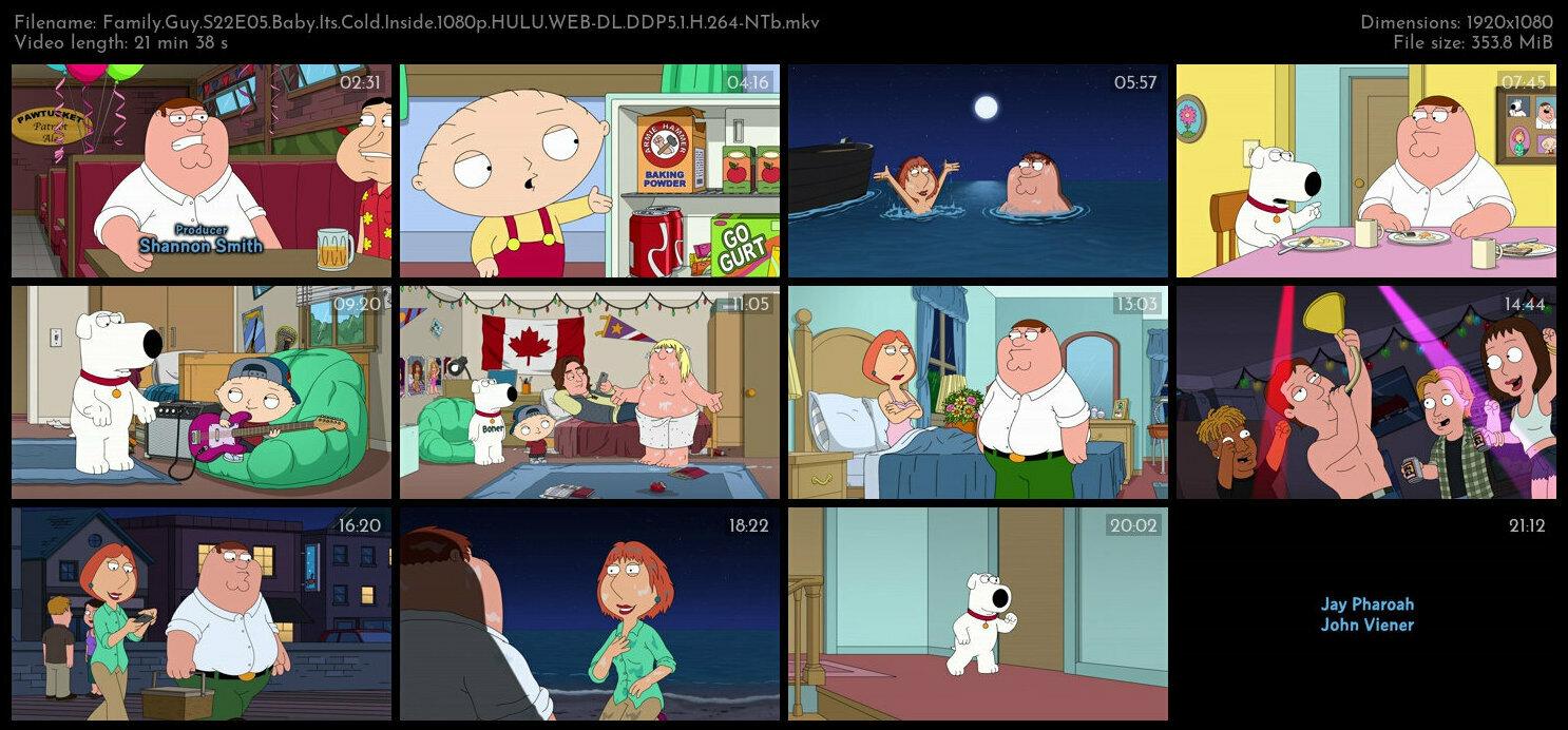 Family Guy S22E05 Baby Its Cold Inside 1080p HULU WEB DL DDP5 1 H 264 NTb TGx
