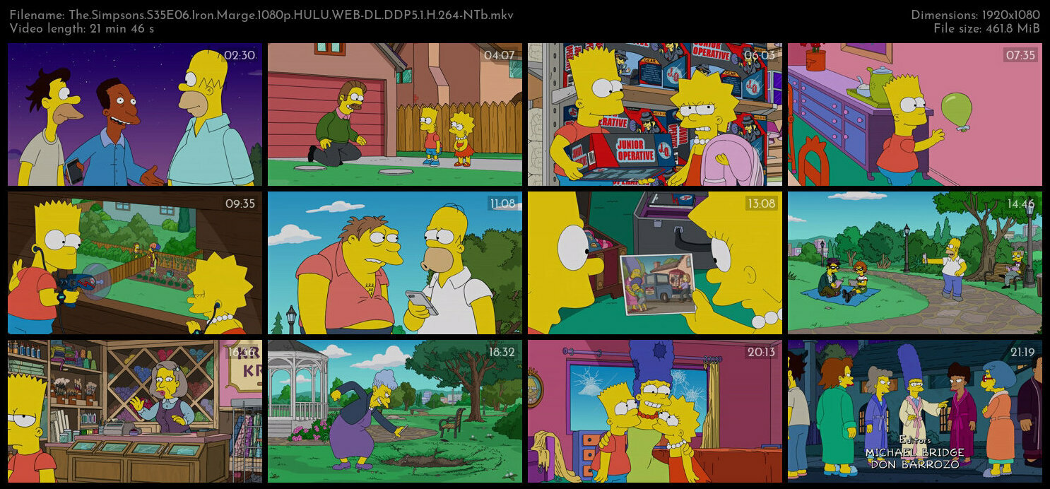 The Simpsons S35E06 Iron Marge 1080p HULU WEB DL DDP5 1 H 264 NTb TGx