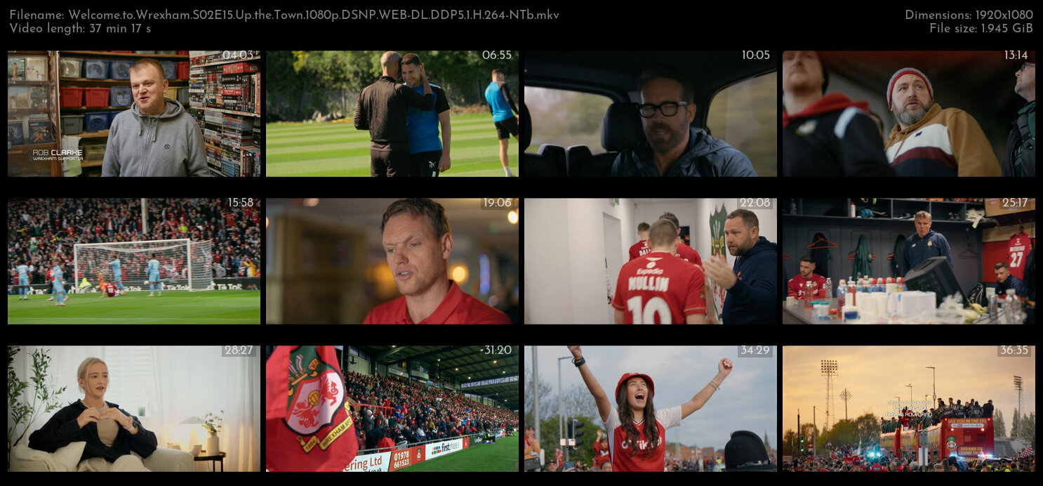 Welcome to Wrexham S02E15 Up the Town 1080p DSNP WEB DL DDP5 1 H 264 NTb TGx