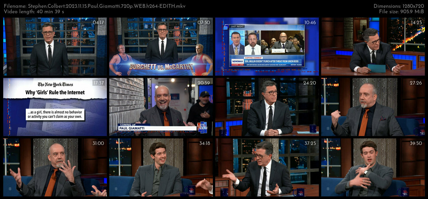 Stephen Colbert 2023 11 15 Paul Giamatti 720p WEB h264 EDITH TGx