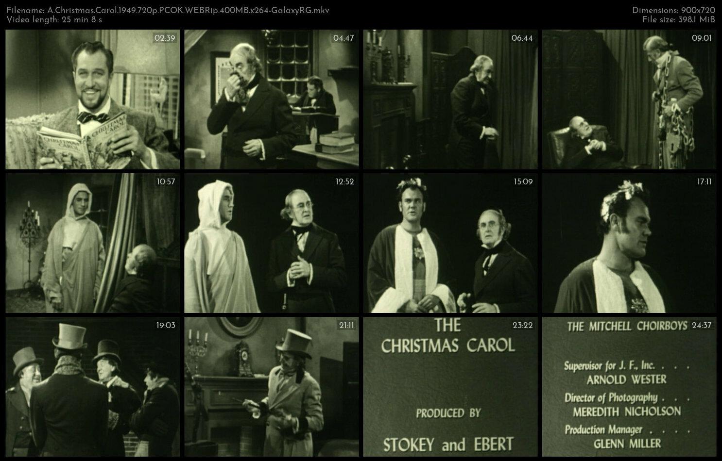 A Christmas Carol 1949 720p PCOK WEBRip 400MB x264 GalaxyRG