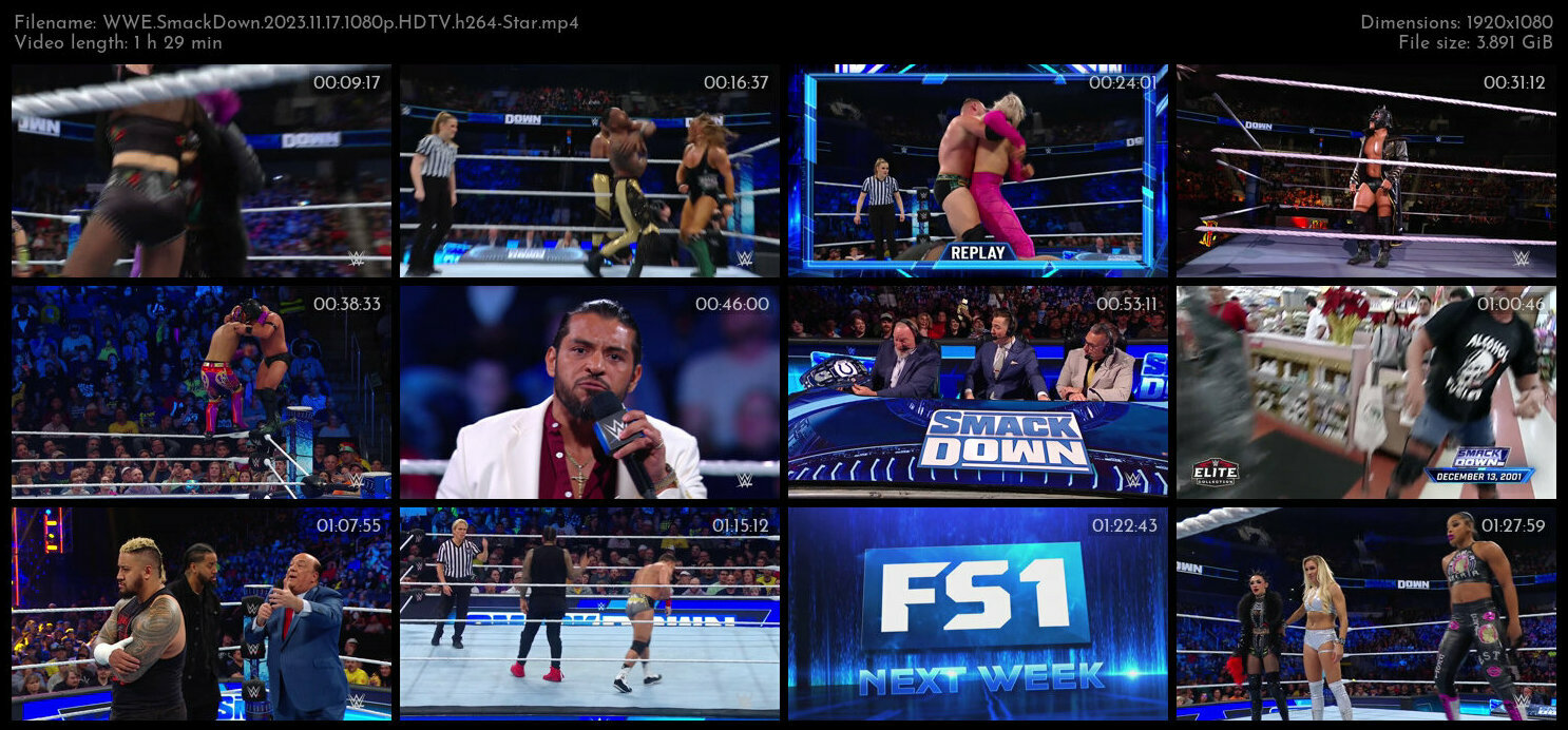 WWE SmackDown 2023 11 17 1080p HDTV h264 Star TGx