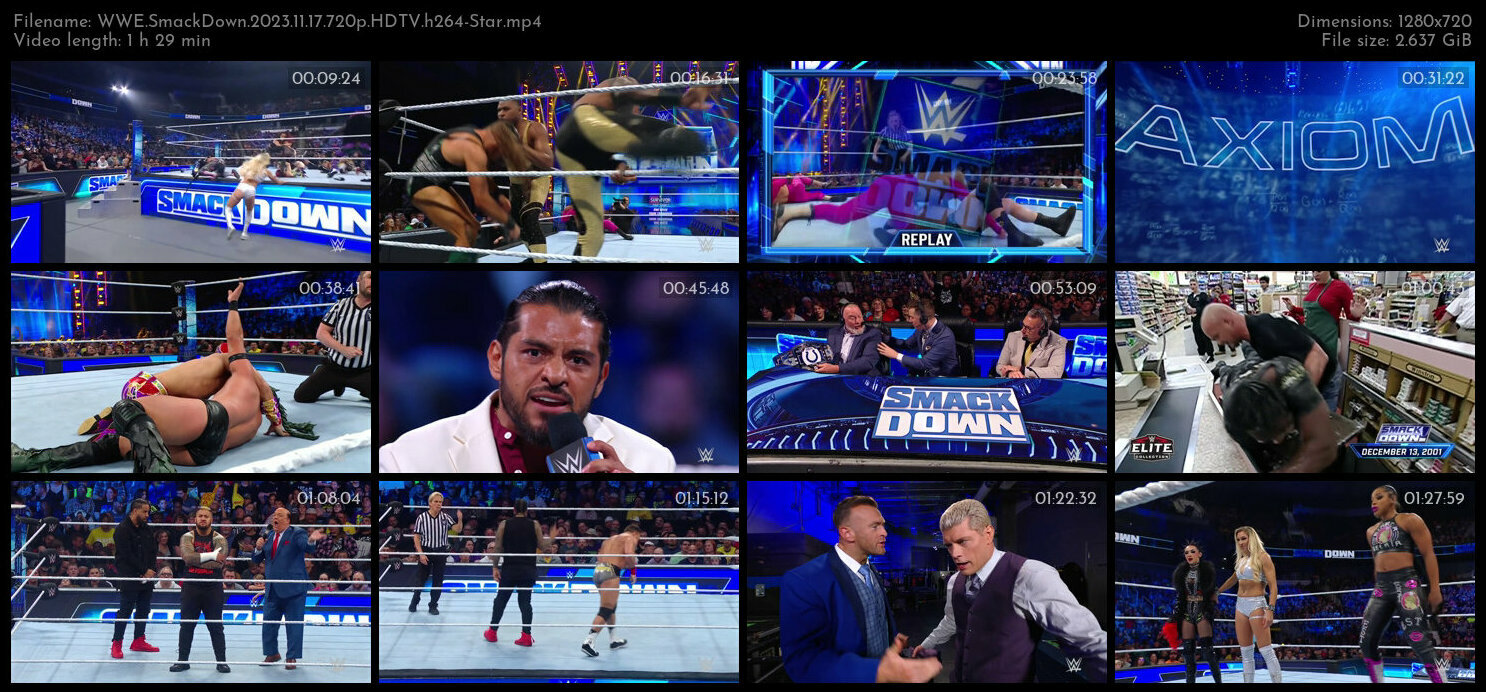 WWE SmackDown 2023 11 17 720p HDTV h264 Star TGx