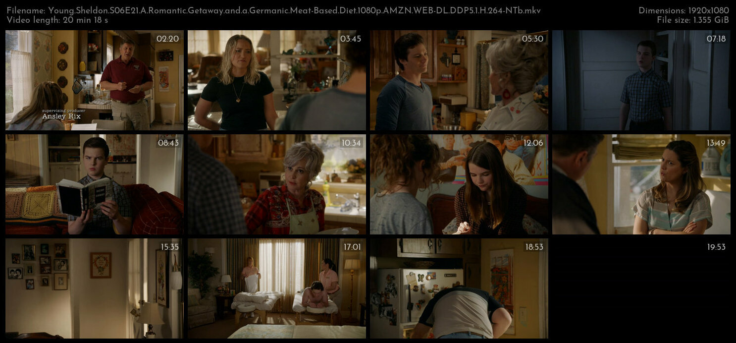 Young Sheldon S06E21 A Romantic Getaway and a Germanic Meat Based Diet 1080p AMZN WEB DL DDP5 1 H 26