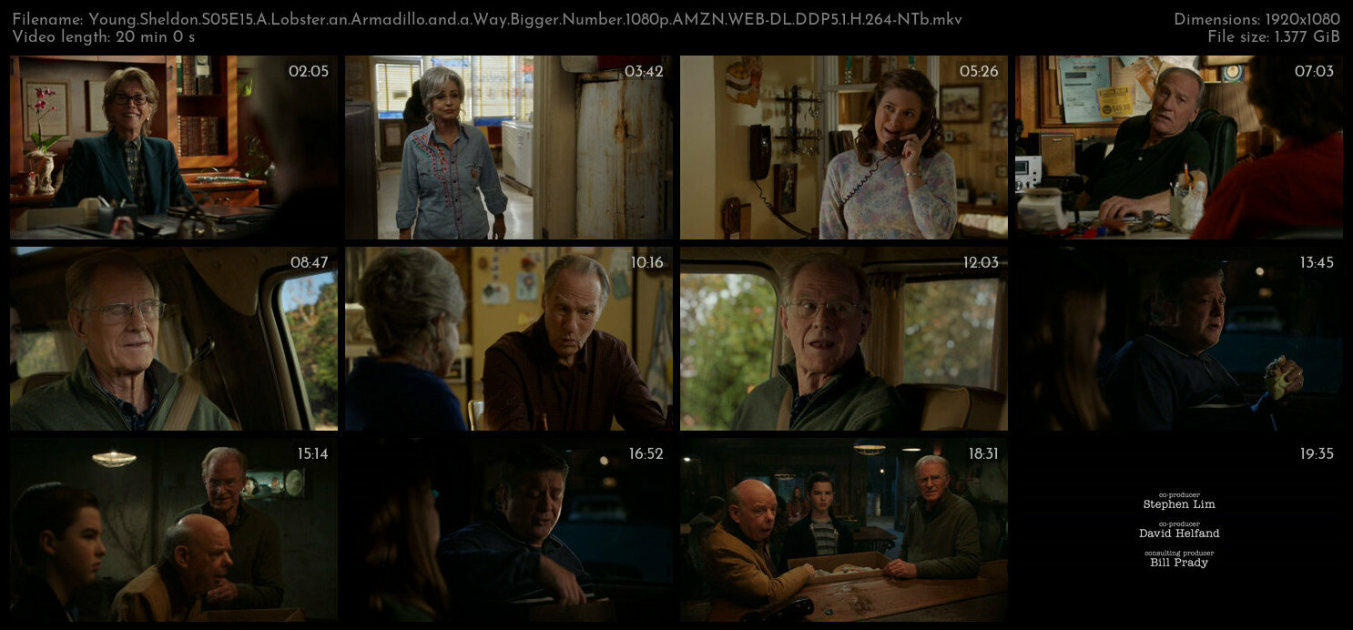 Young Sheldon S05E15 A Lobster an Armadillo and a Way Bigger Number 1080p AMZN WEB DL DDP5 1 H 264 N