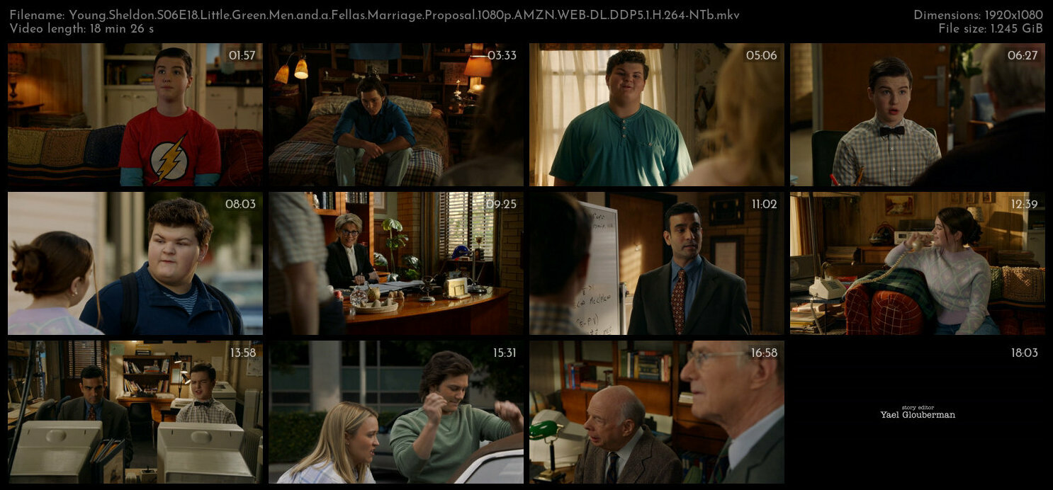 Young Sheldon S06E18 Little Green Men and a Fellas Marriage Proposal 1080p AMZN WEB DL DDP5 1 H 264