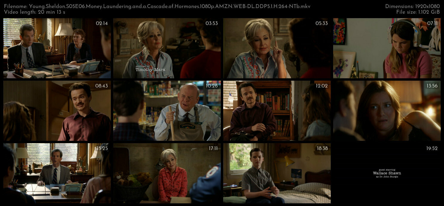 Young Sheldon S05E06 Money Laundering and a Cascade of Hormones 1080p AMZN WEB DL DDP5 1 H 264 NTb T