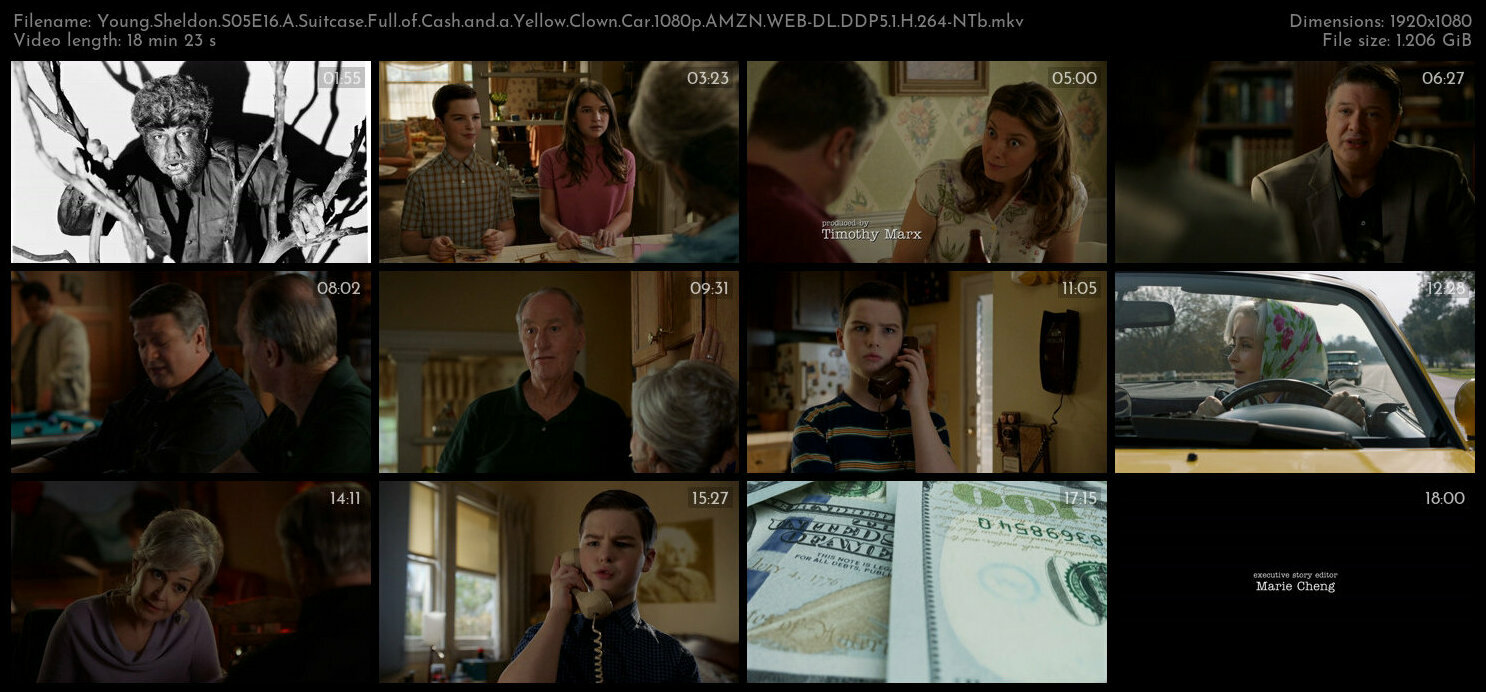 Young Sheldon S05E16 A Suitcase Full of Cash and a Yellow Clown Car 1080p AMZN WEB DL DDP5 1 H 264 N