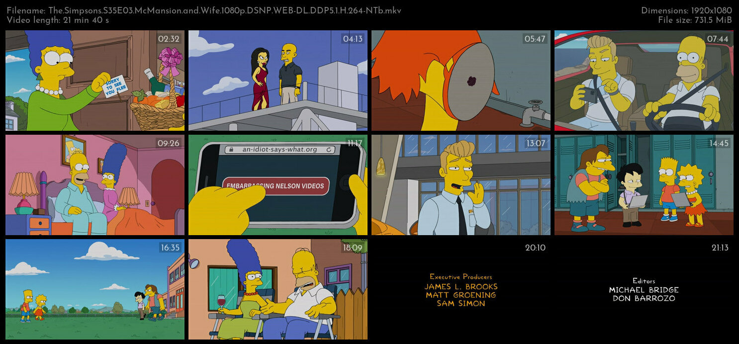 The Simpsons S35E03 McMansion and Wife 1080p DSNP WEB DL DDP5 1 H 264 NTb TGx