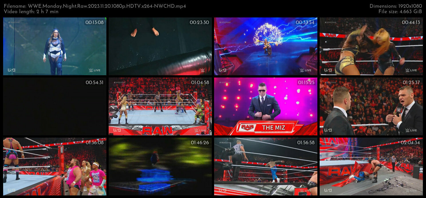 WWE Monday Night Raw 2023 11 20 1080p HDTV x264 NWCHD TGx