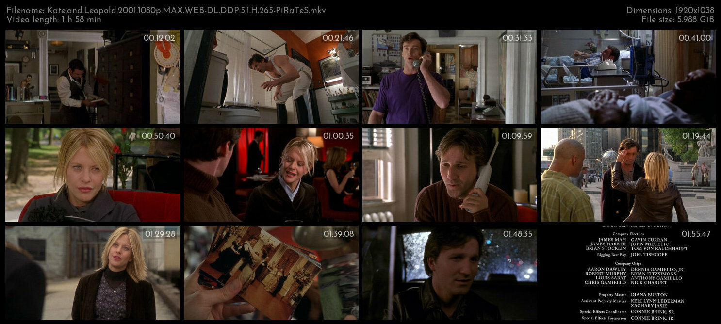 Kate and Leopold 2001 1080p MAX WEB DL DDP 5 1 H 265 PiRaTeS TGx