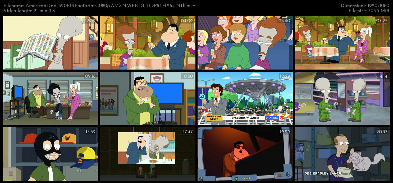 American Dad S20E18 Footprints 1080p AMZN WEB DL DDP5 1 H 264 NTb TGx