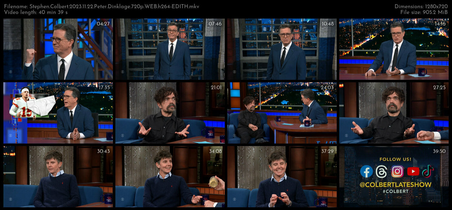 Stephen Colbert 2023 11 22 Peter Dinklage 720p WEB h264 EDITH TGx