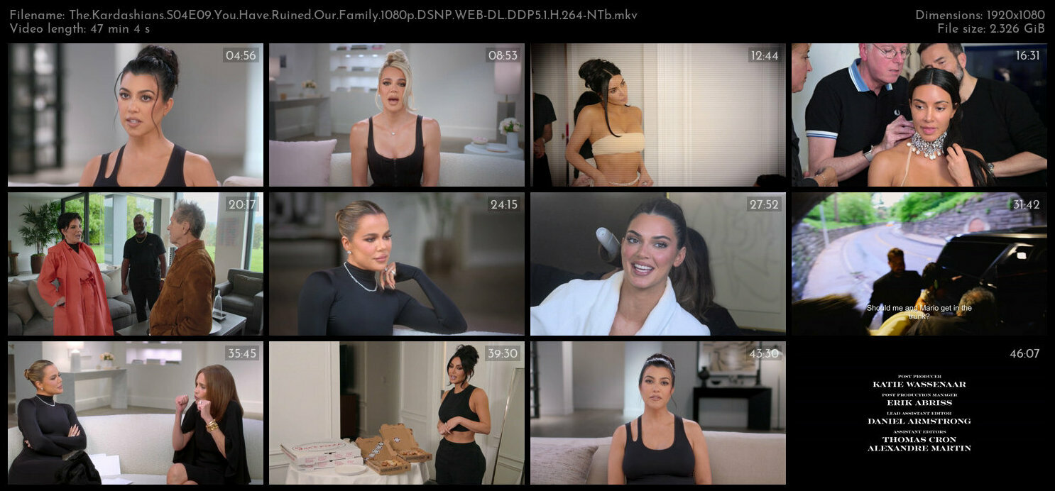 The Kardashians S04E09 You Have Ruined Our Family 1080p DSNP WEB DL DDP5 1 H 264 NTb TGx