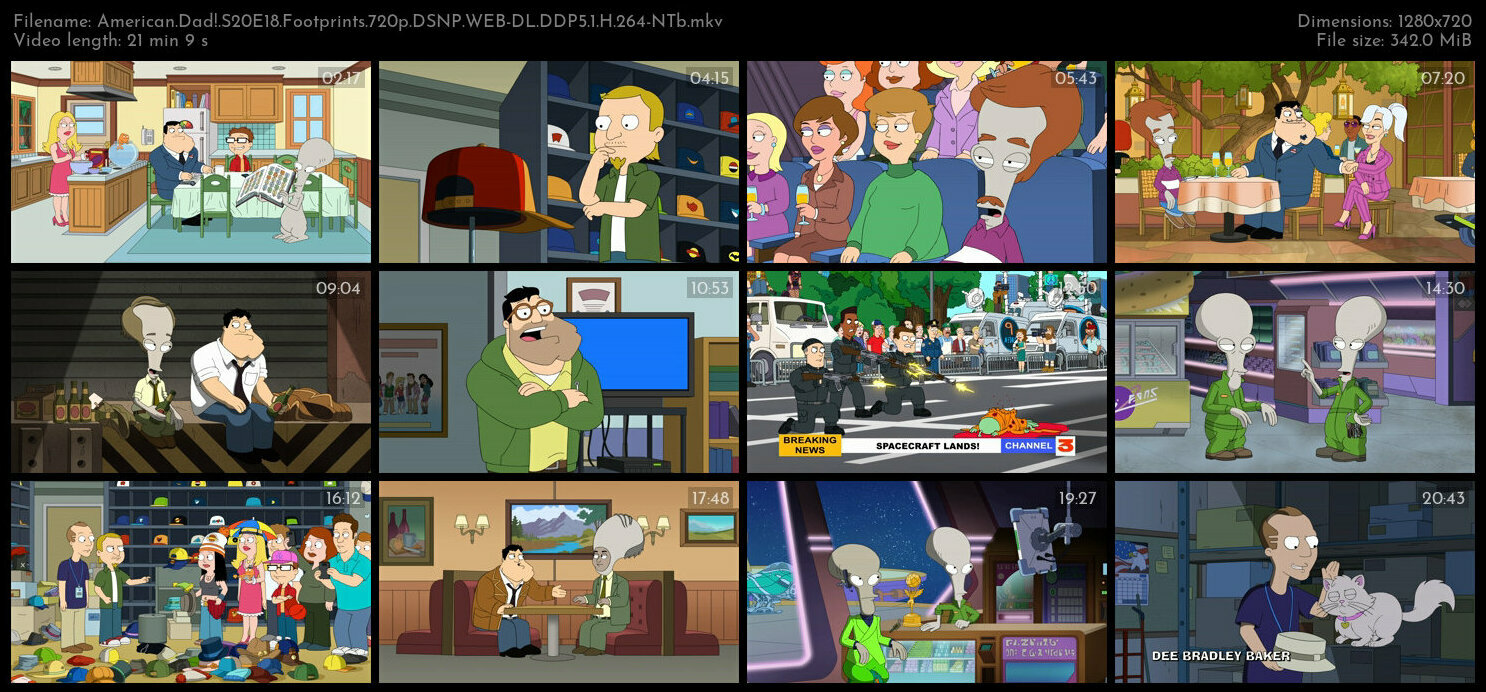 American Dad S20E18 Footprints 720p DSNP WEB DL DDP5 1 H 264 NTb TGx