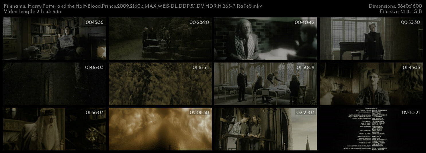 Harry Potter and the Half Blood Prince 2009 2160p MAX WEB DL DDP 5 1 DV HDR H 265 PiRaTeS TGx