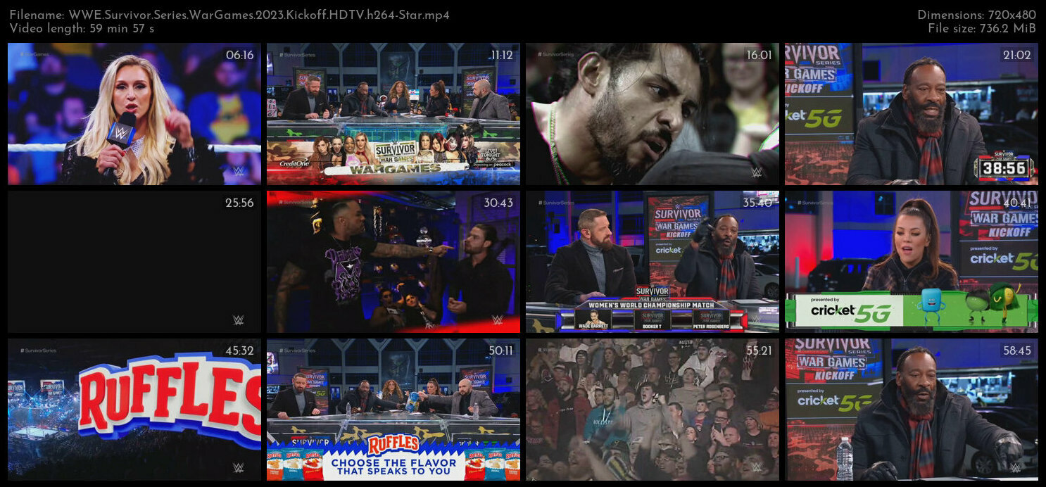 WWE Survivor Series WarGames 2023 Kickoff HDTV h264 Star TGx