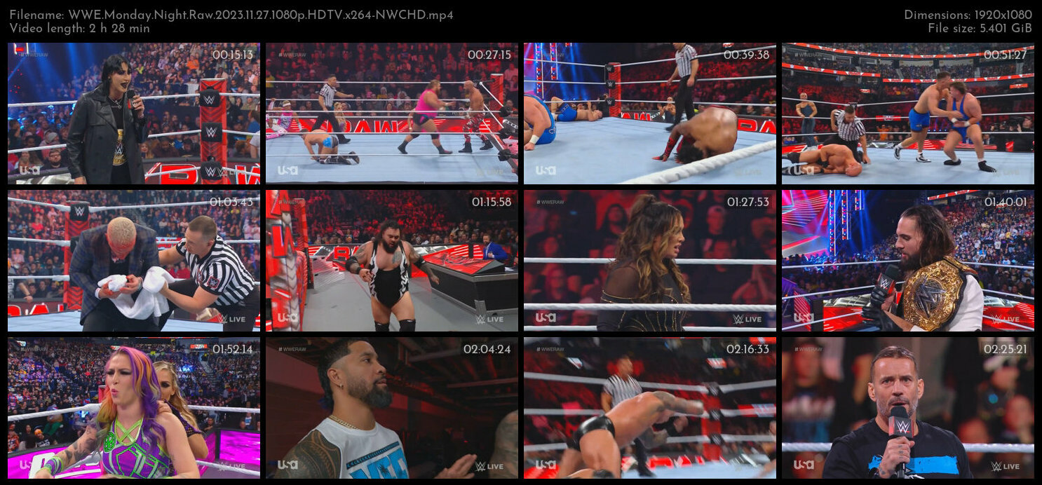 WWE Monday Night Raw 2023 11 27 1080p HDTV x264 NWCHD TGx