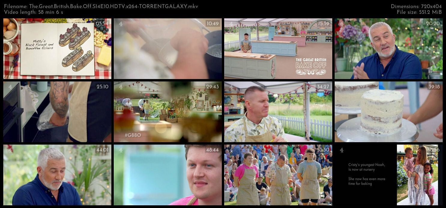The Great British Bake Off S14E10 HDTV x264 TORRENTGALAXY