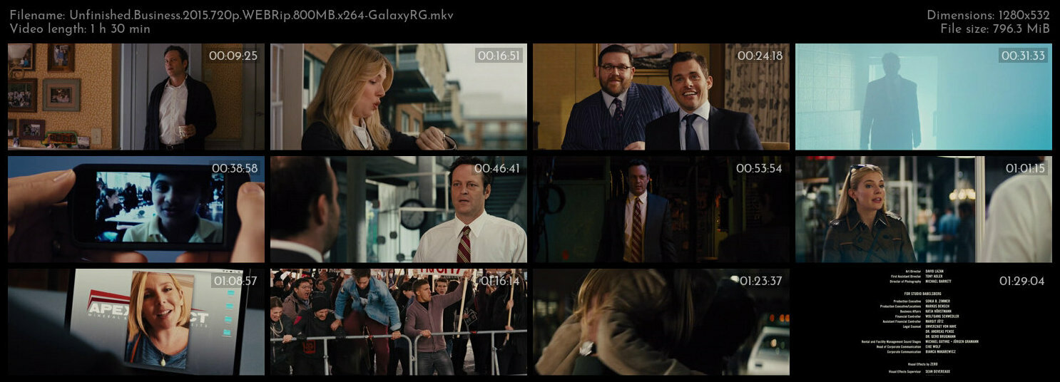 Unfinished Business 2015 720p WEBRip 800MB x264 GalaxyRG