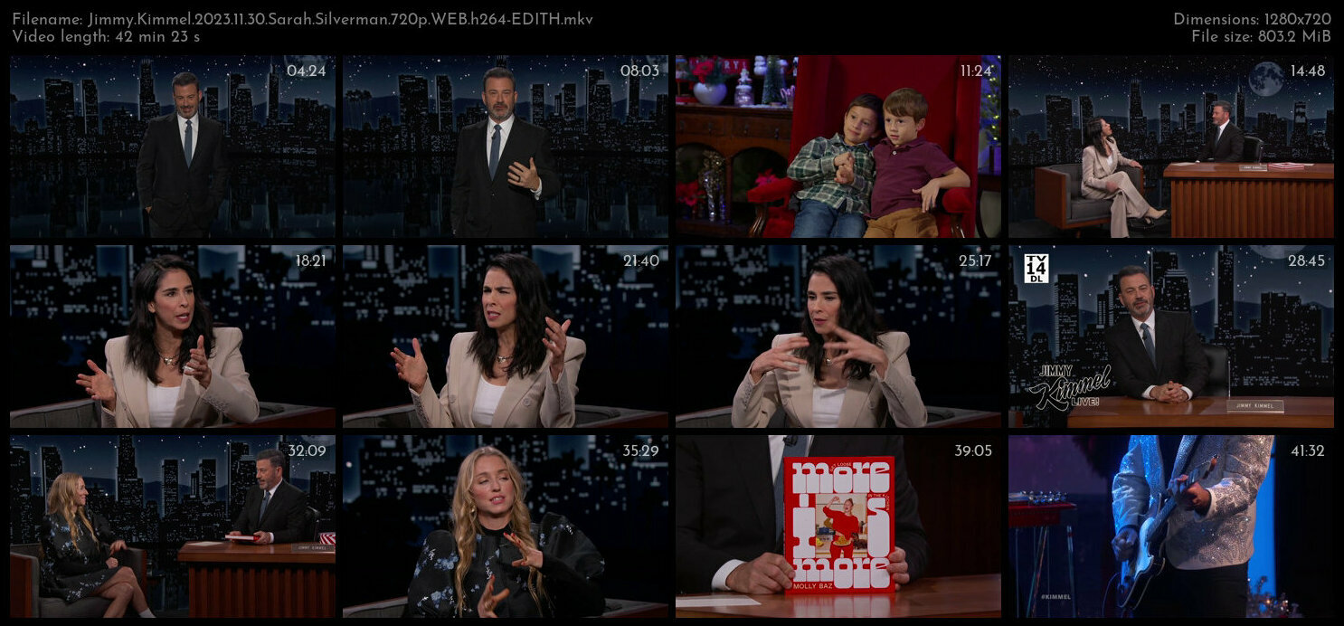 Jimmy Kimmel 2023 11 30 Sarah Silverman 720p WEB h264 EDITH TGx