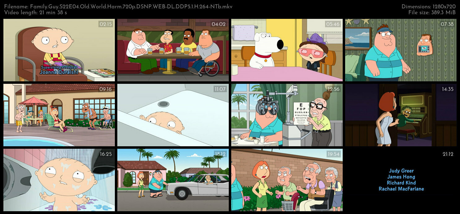 Family Guy S22E04 Old World Harm 720p DSNP WEB DL DDP5 1 H 264 NTb TGx