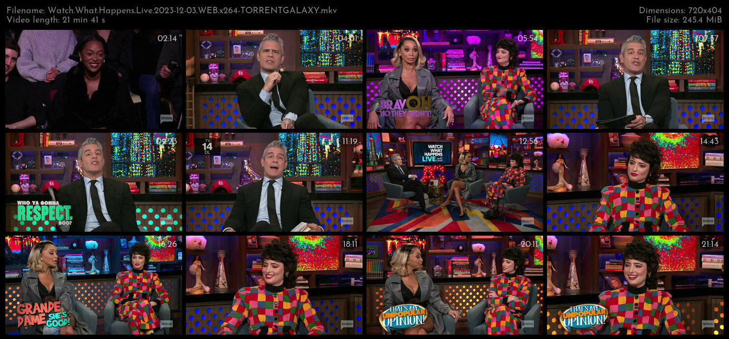 Watch What Happens Live 2023 12 03 WEB x264 TORRENTGALAXY