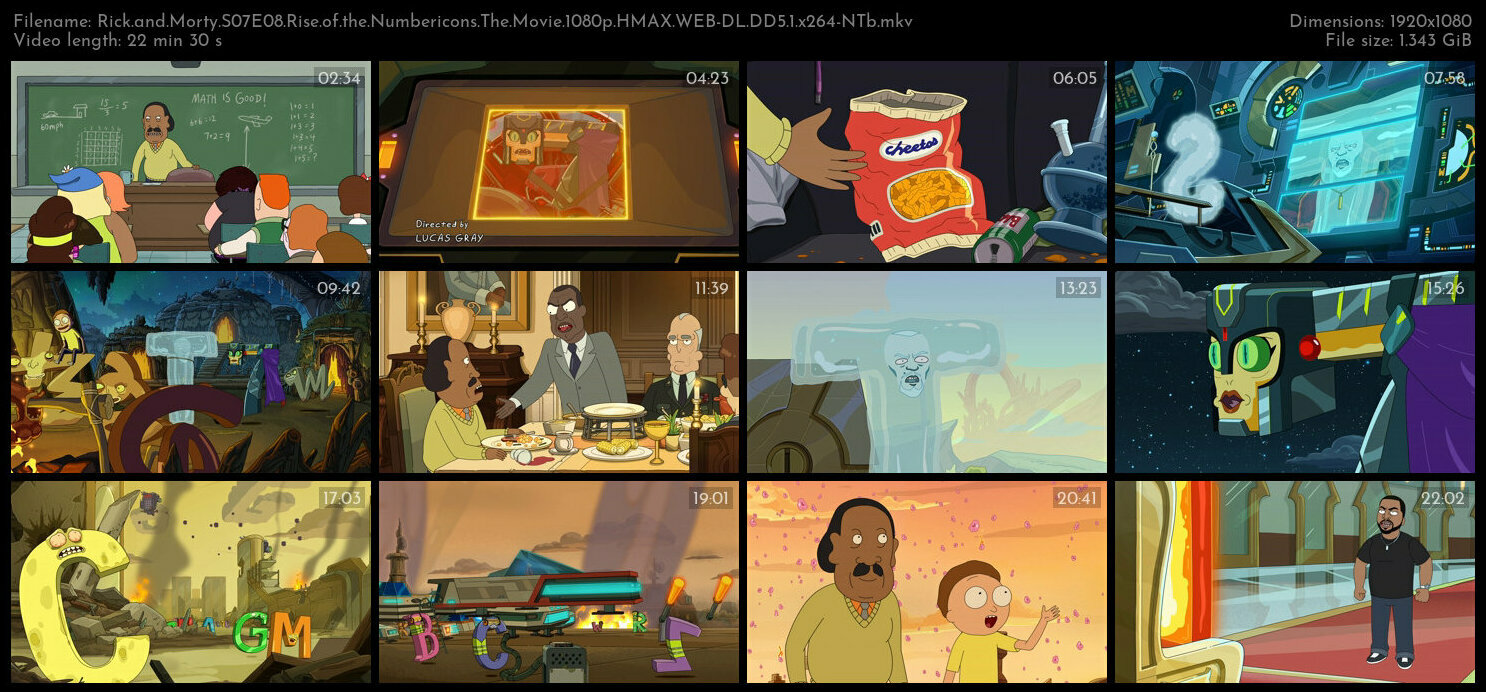 Rick and Morty S07E08 Rise of the Numbericons The Movie 1080p HMAX WEB DL DD5 1 x264 NTb TGx