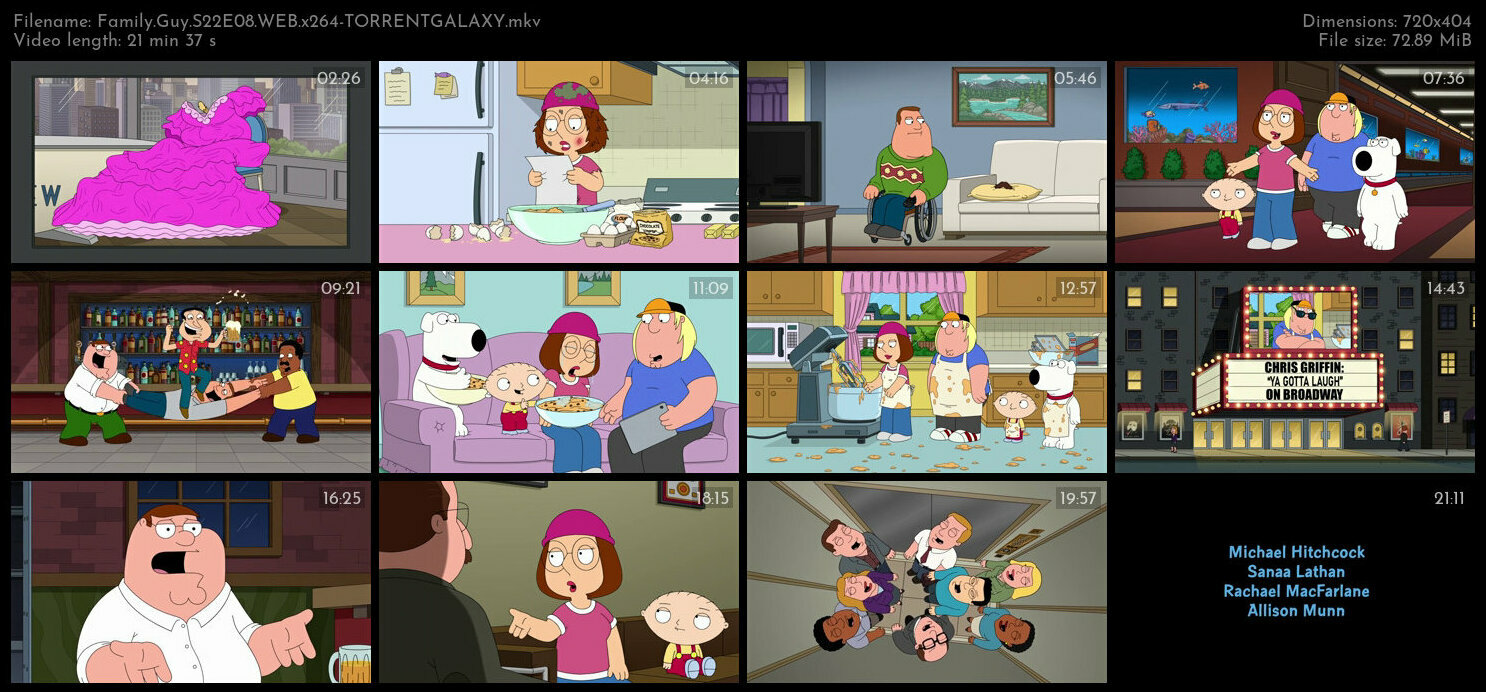 Family Guy S22E08 WEB x264 TORRENTGALAXY