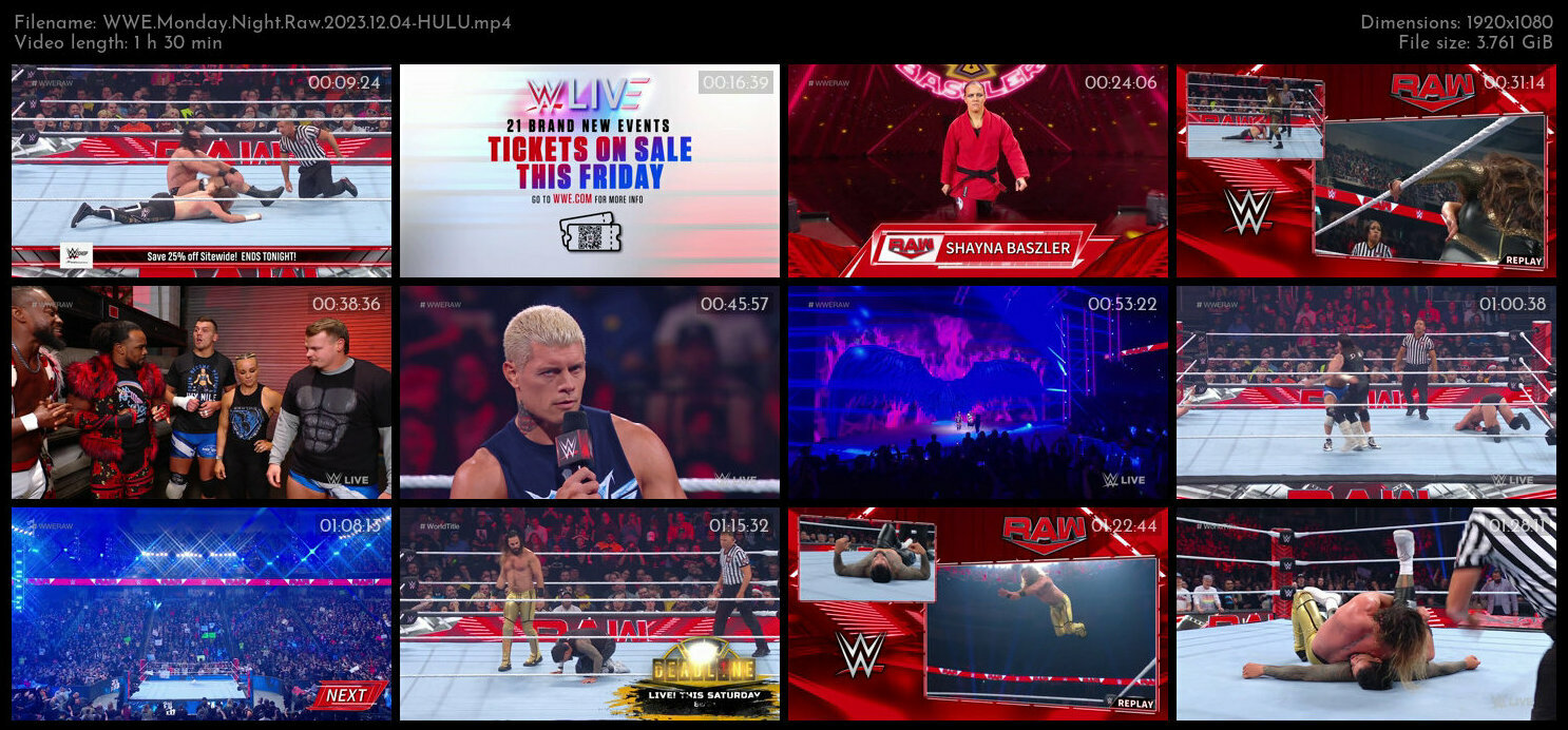 WWE Monday Night Raw 2023 12 04 HULU TGx