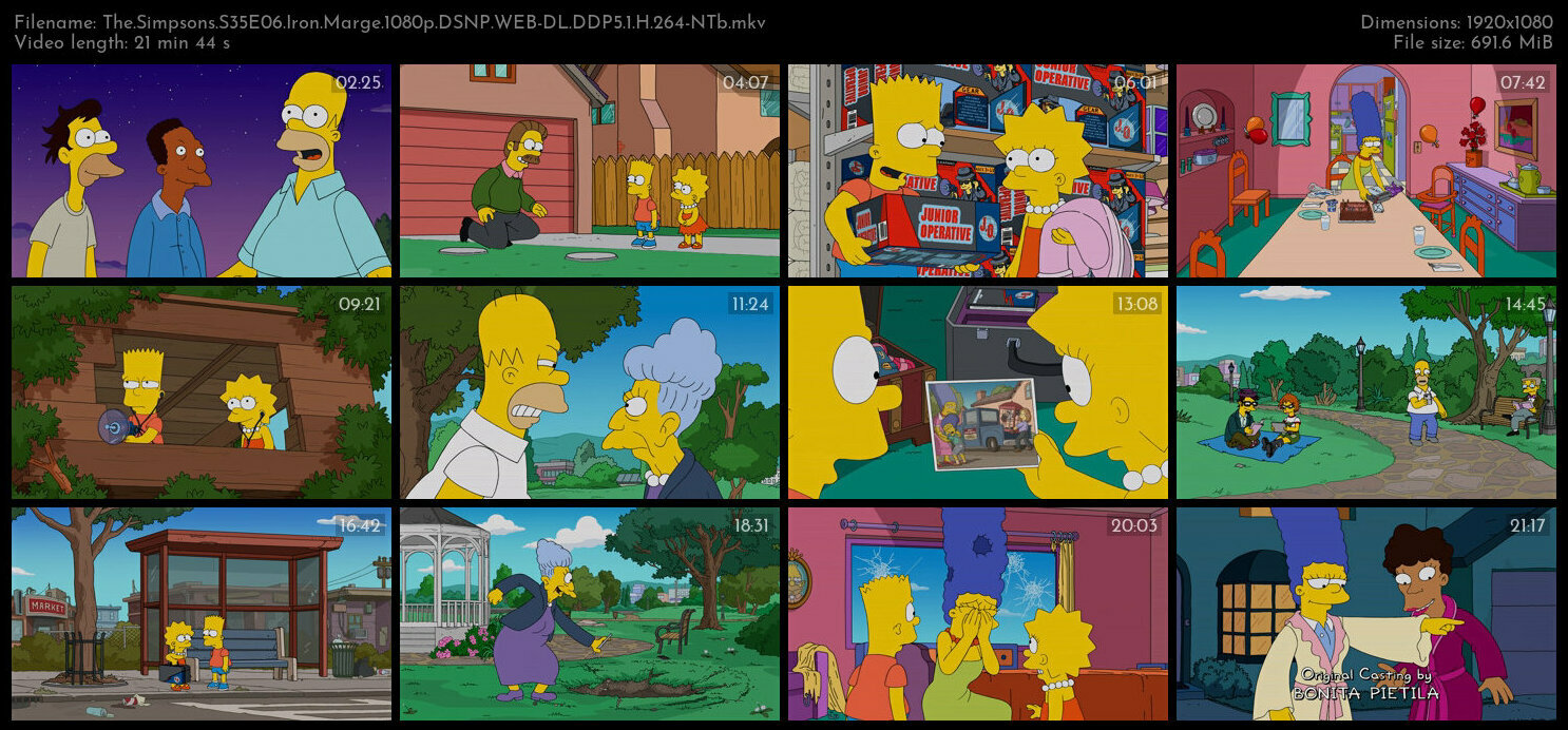 The Simpsons S35E06 Iron Marge 1080p DSNP WEB DL DDP5 1 H 264 NTb TGx