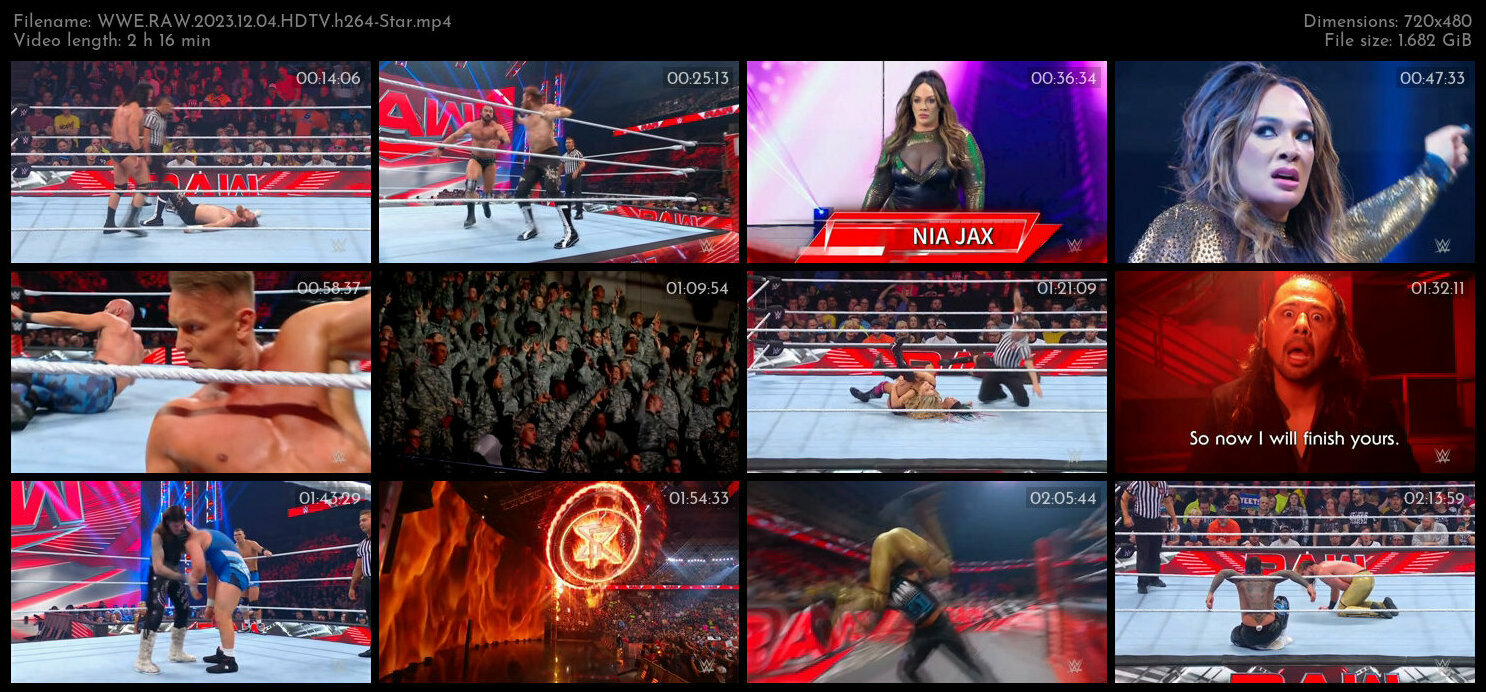 WWE RAW 2023 12 04 HDTV h264 Star TGx