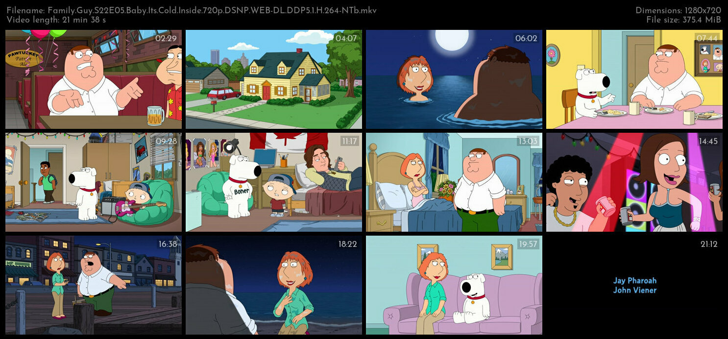 Family Guy S22E05 Baby Its Cold Inside 720p DSNP WEB DL DDP5 1 H 264 NTb TGx